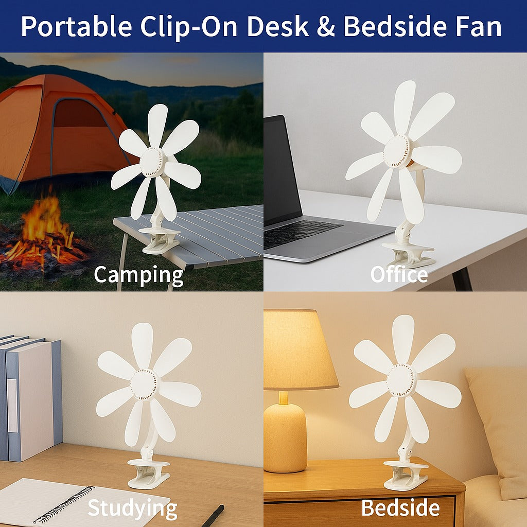 Tragbarer Clip-Ventilator für Schreibtisch und Nachttisch 4