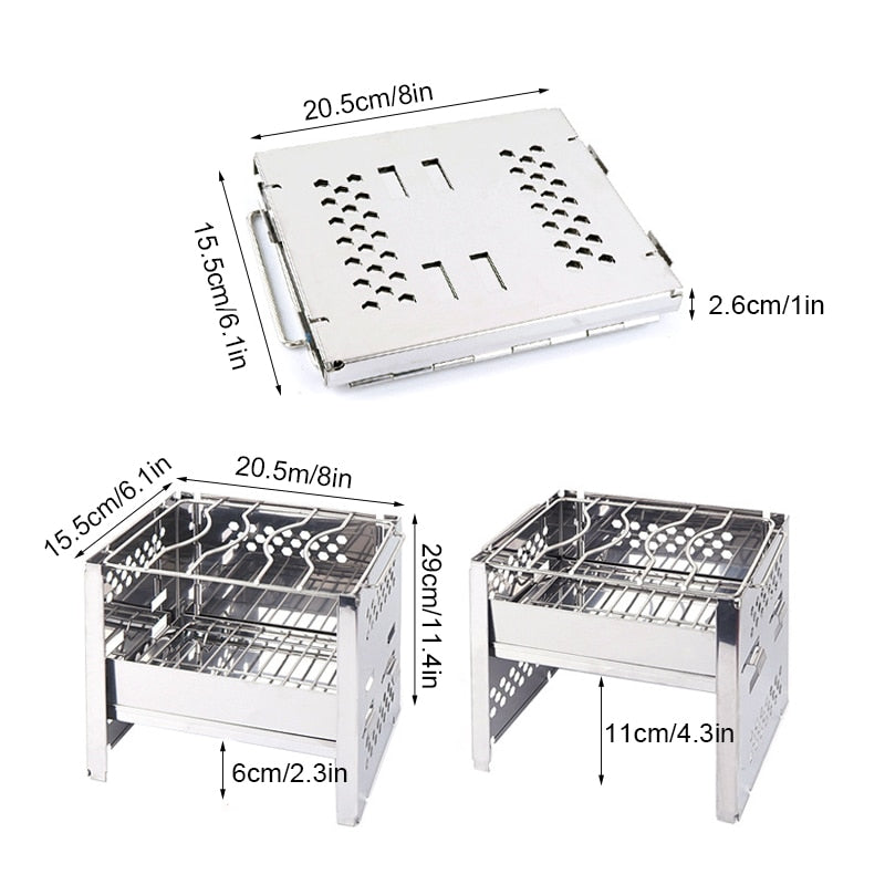 Tragbarer Grill für den Außenbereich – Ideal für Garten, Camping und Picknick 1