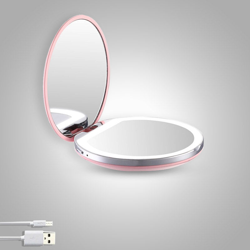 Tragbarer LED-Spiegel mit integrierter Beleuchtung 0