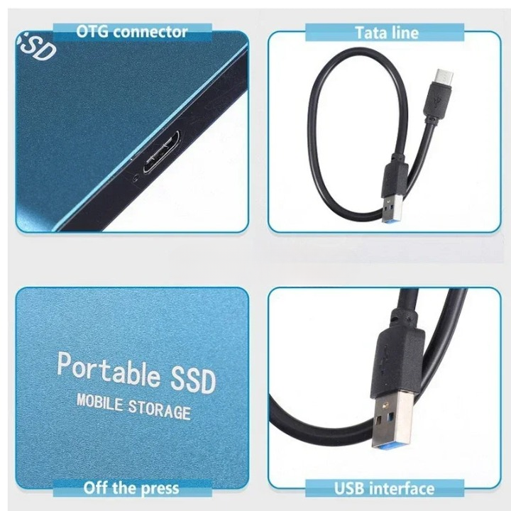 Tragbarer SSD-Speicher Extern mit Hochgeschwindigkeits-USB-C 6