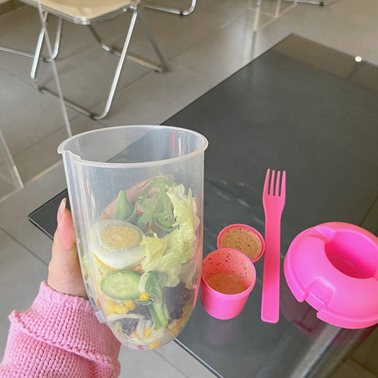 Tragbarer Salatbehälter 1000 ml für Unterwegs 1