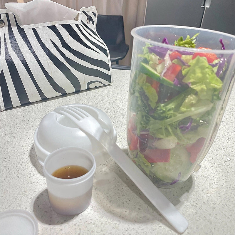 Tragbarer Salatbehälter 1000 ml für Unterwegs 6