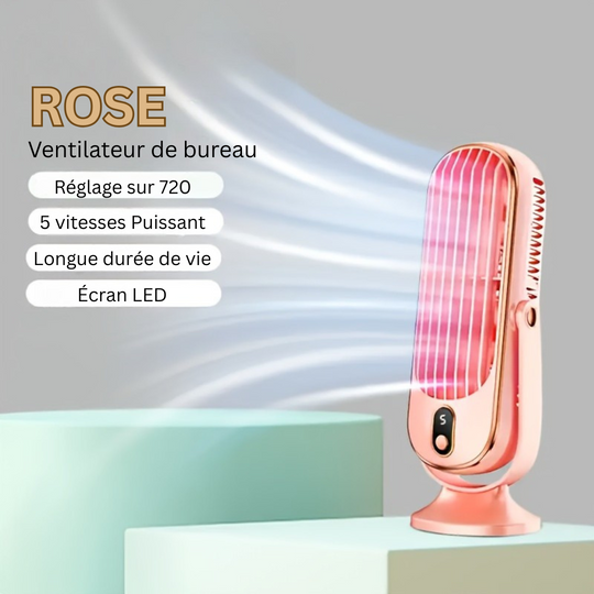 Tragbarer Tischventilator Leise mit Akku und 720° Drehung für Büro und Reisen 1