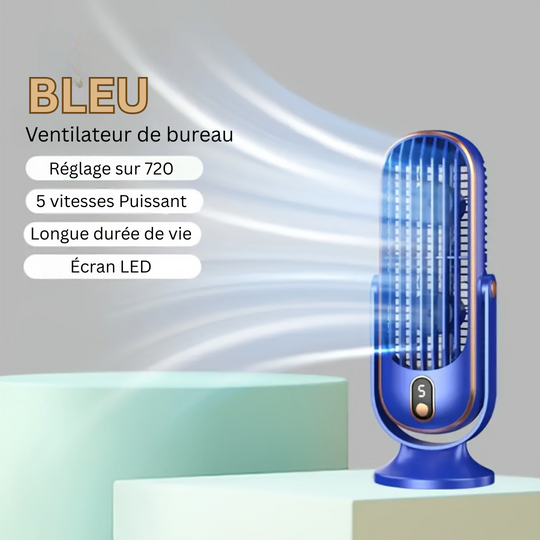 Tragbarer Tischventilator Leise mit Akku und 720° Drehung für Büro und Reisen 2