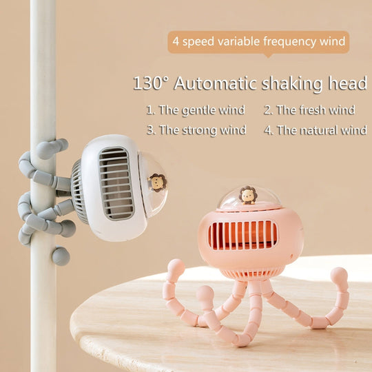 Tragbarer Ventilator für Kinderwagen Flexibel und Leise 7