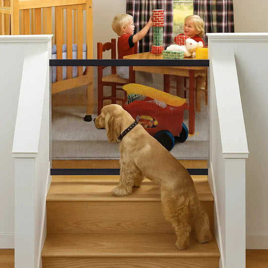 Tragbares Haustierschutzgitter für Türen und Treppen 0
