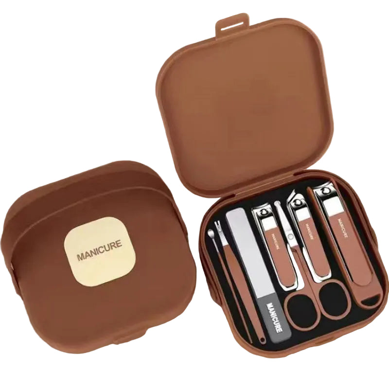 Tragbares Maniküre Set 7-teilig für Präzise Nagelpflege 0