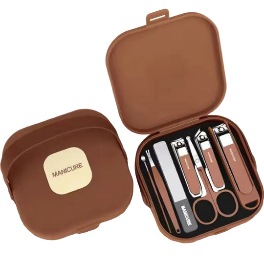 Tragbares Maniküre Set 7-teilig für Präzise Nagelpflege 0
