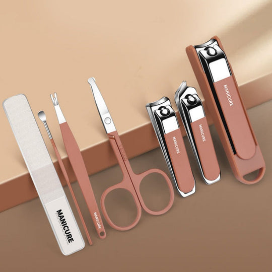 Tragbares Maniküre Set 7-teilig für Präzise Nagelpflege 1