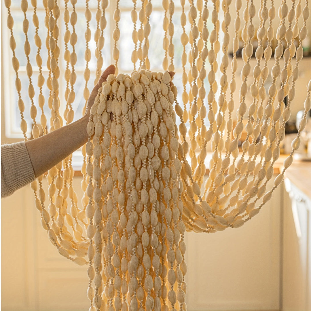 Türvorhang mit Perlen im Boho-Stil 0