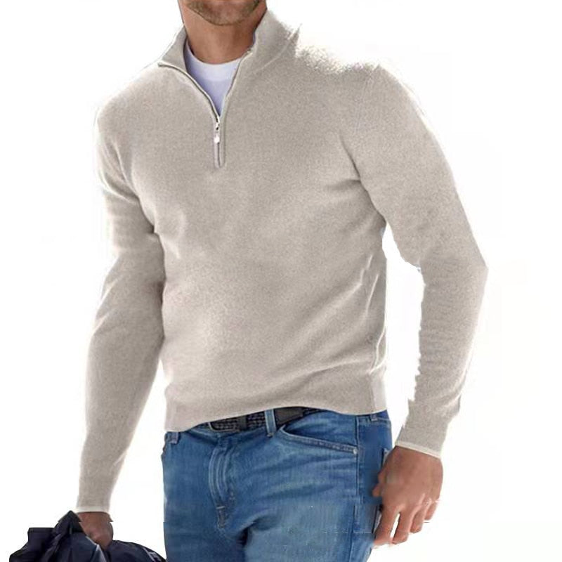 Herrenpullover Langer Ärmel Vielseitig Hochwertiger Strick-2