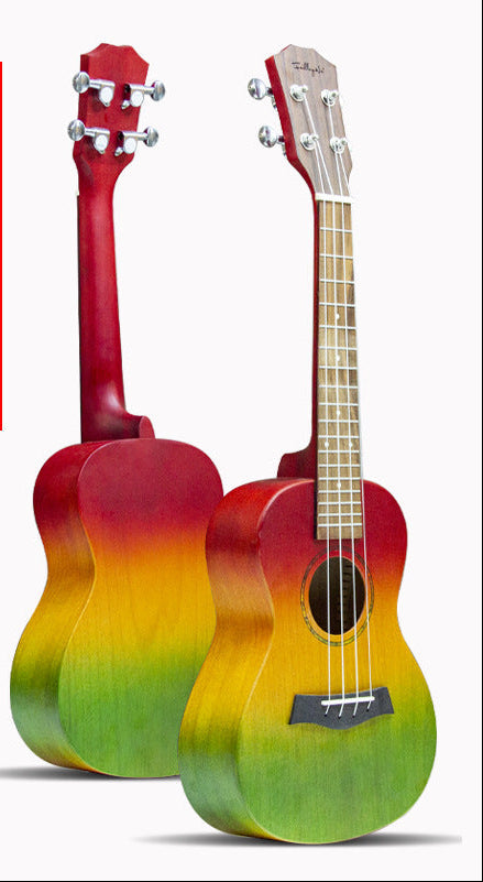 Ukulele 23 Zoll Regenbogen-Design für Damen und Herren – Leichtes Spielvergnügen 0
