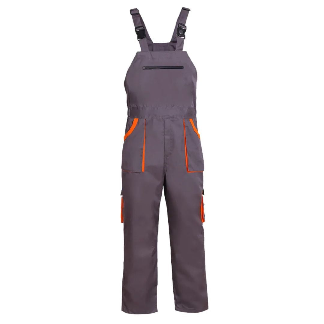 Unisex Arbeitsoverall mit Praktischen Taschen und Verstellbaren Trägern 2