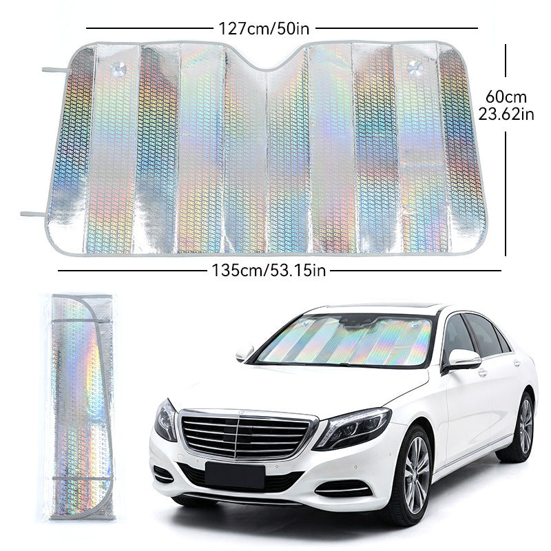 Unisex Auto-Sonnenschutz Holografisch Faltbar für Windschutzscheibe 0