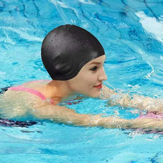 Unisex Badekappe mit Ohrenschutz für Komfort und Sicherheit beim Schwimmen 0