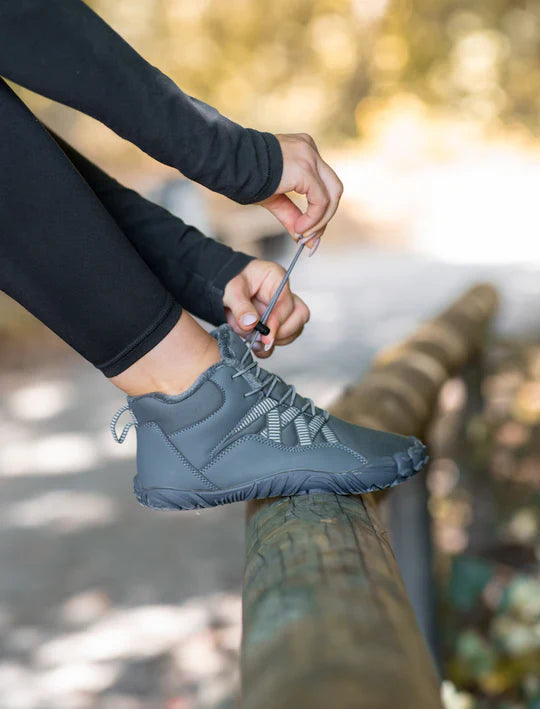 Unisex Barfußschuhe Thermo für Herbst und Winter - Rutschfeste Wanderschuhe mit Breiter Zehenbox 9