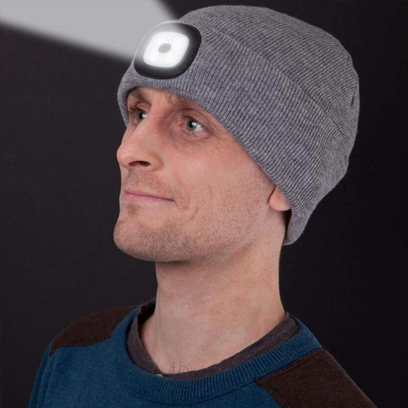 Unisex Beanie Mütze mit LED Licht für Outdoor Aktivitäten 5