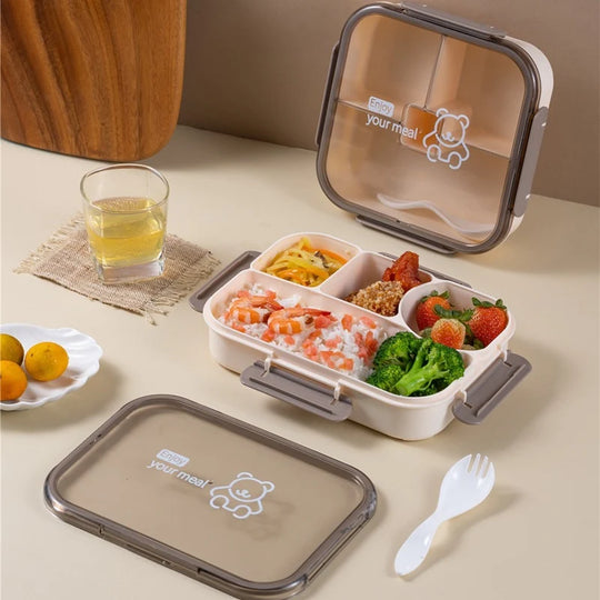Unisex Bento-Box mit Fächern für vielseitige Essenszubereitung 0