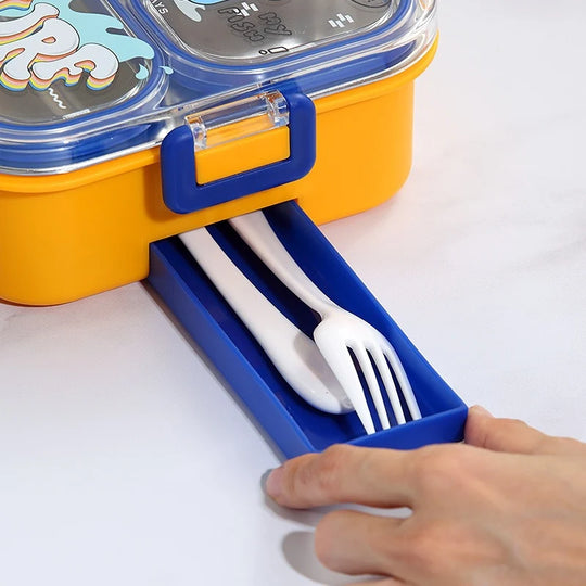 Unisex Bento-Lunchbox Cartoon-Design mit Fächern 2
