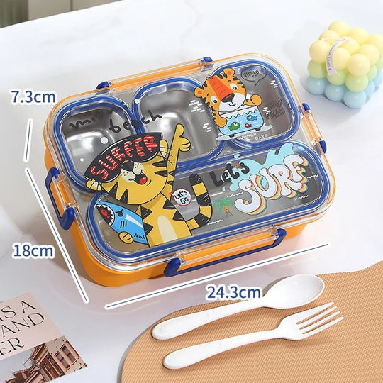 Unisex Bento-Lunchbox Cartoon-Design mit Fächern 7