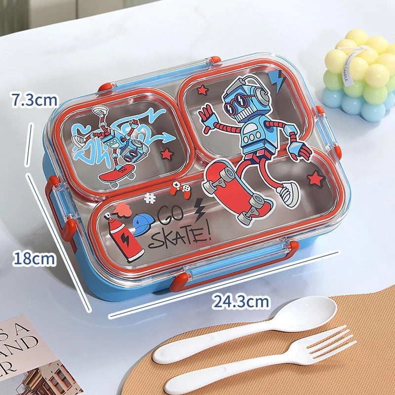 Unisex Bento-Lunchbox Cartoon-Design mit Fächern 8