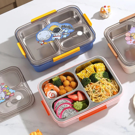 Unisex Bento-Lunchbox mit Bärenmotiv und Mehrfachfächern 2