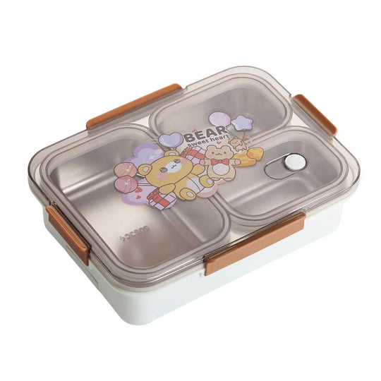 Unisex Bento-Lunchbox mit Bärenmotiv und Mehrfachfächern 5