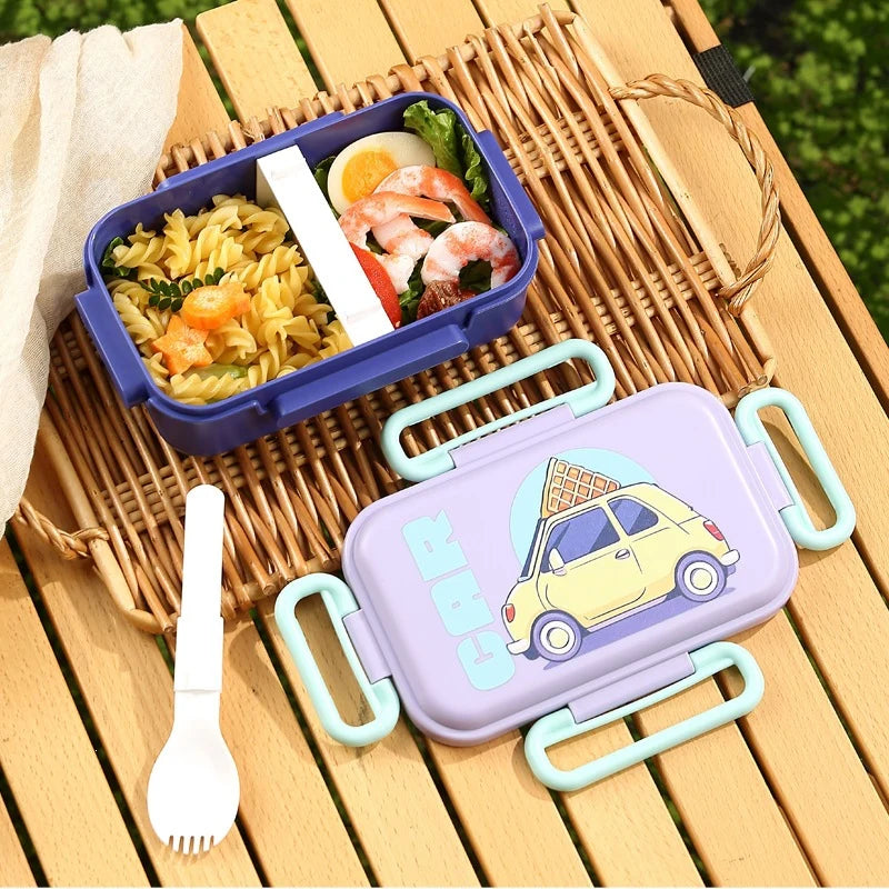 Unisex Bento-Lunchbox mit integriertem Besteck und kreativem Design 4