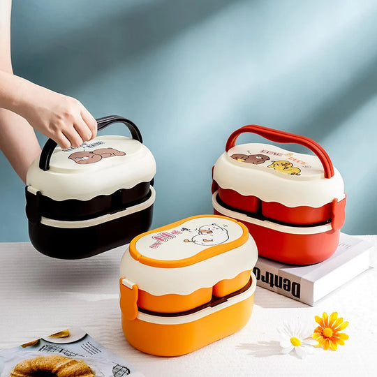 Unisex Bento-Lunchbox mit verspieltem Charakterdesign 0
