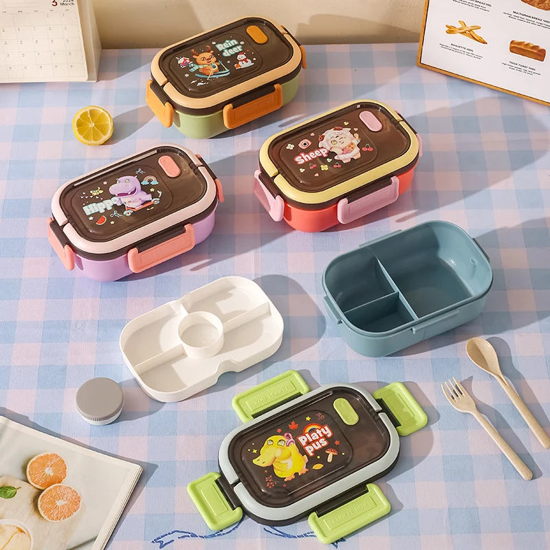 Unisex Bento-Lunchbox mit verspieltem Tierdesign 0