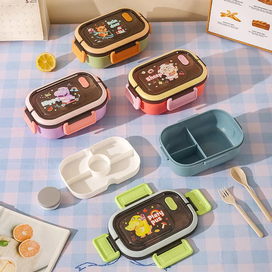 Unisex Bento-Lunchbox mit verspieltem Tierdesign 0
