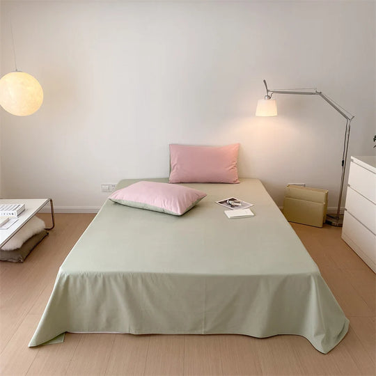Unisex Bettwäsche-Set mit glattem Baumwollperkal und extra Überhang 11