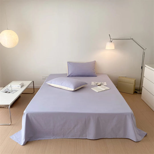 Unisex Bettwäsche-Set mit glattem Baumwollperkal und extra Überhang 12