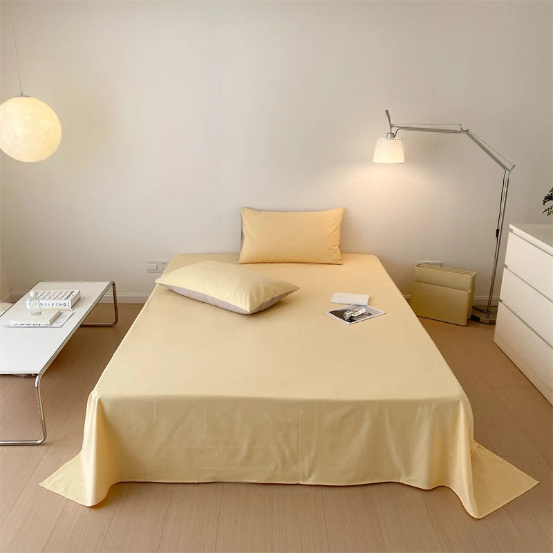 Unisex Bettwäsche-Set mit glattem Baumwollperkal und extra Überhang 7