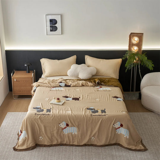 Unisex Bettwäsche Set Wendbar mit Cartoon-Motiv, Gesteppt und Pflegeleicht 12