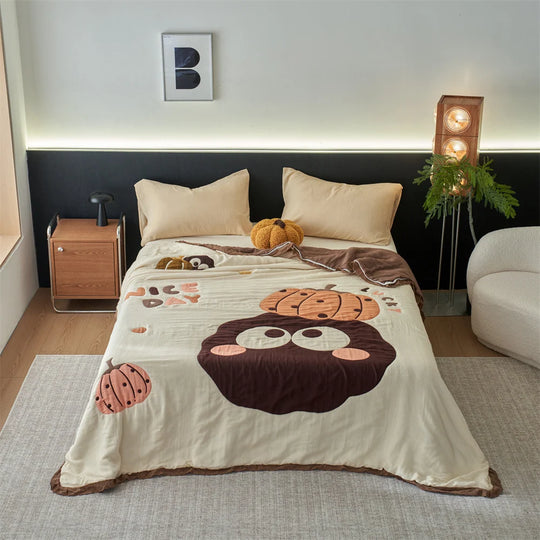 Unisex Bettwäsche Set Wendbar mit Cartoon-Motiv, Gesteppt und Pflegeleicht 8