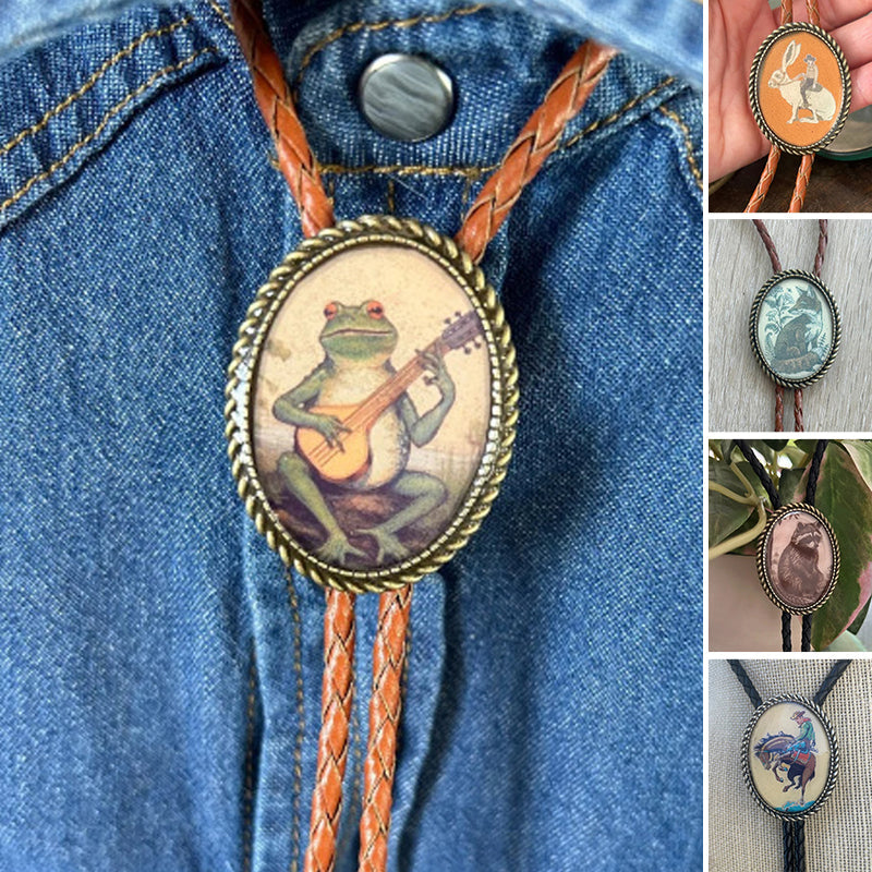 Unisex Bolo Krawatte Frosch Banjo Design 3