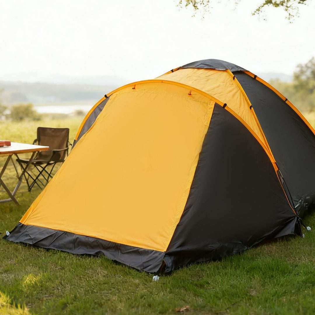 Unisex Campingzelt Groß Wetterfest für 3-4 Personen mit Stehhöhe und Praktischem Aufbau 1