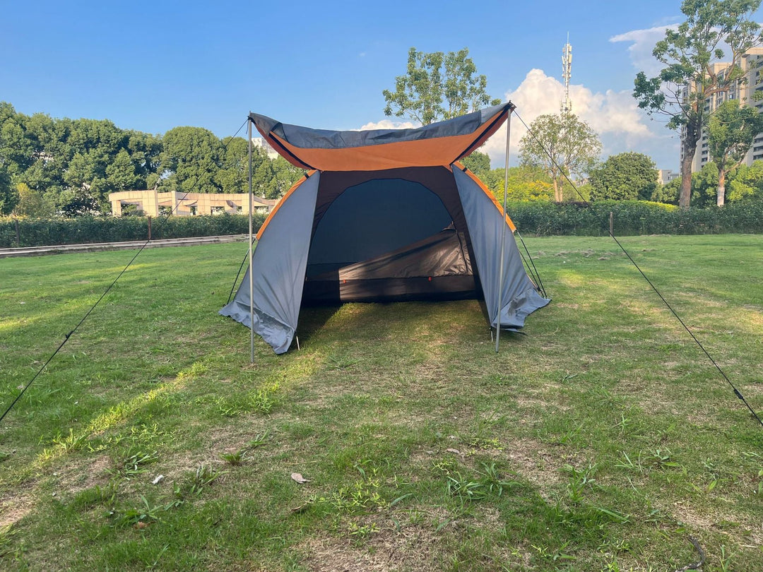 Unisex Campingzelt Groß Wetterfest für 3-4 Personen mit Stehhöhe und Praktischem Aufbau 2