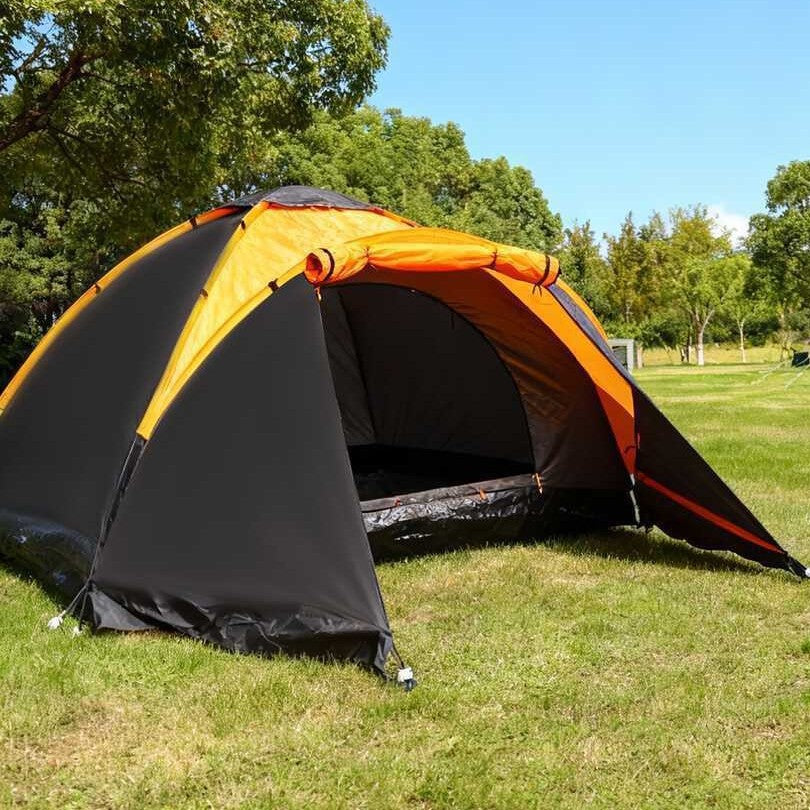Unisex Campingzelt Groß Wetterfest für 3-4 Personen mit Stehhöhe und Praktischem Aufbau 3