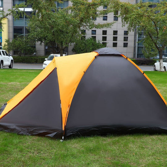 Unisex Campingzelt Groß Wetterfest für 3-4 Personen mit Stehhöhe und Praktischem Aufbau 4