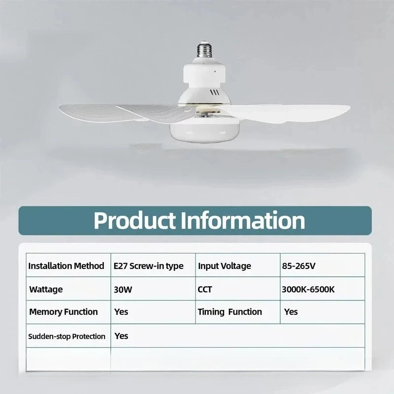 Unisex Deckenventilator mit Licht und Fernbedienung Kabellos 4