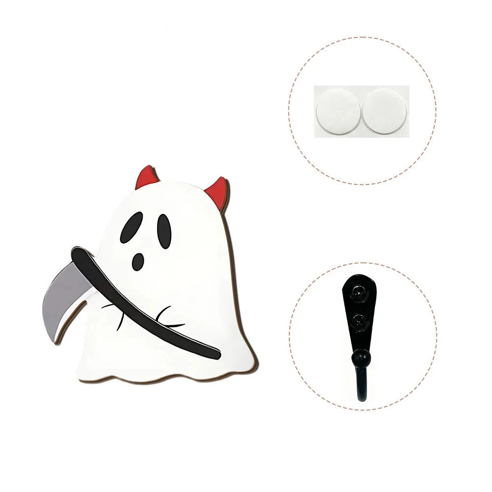 Unisex Dekofigur Geist mit Sense – Halloween Deko Figur für kreative Raumgestaltung 0