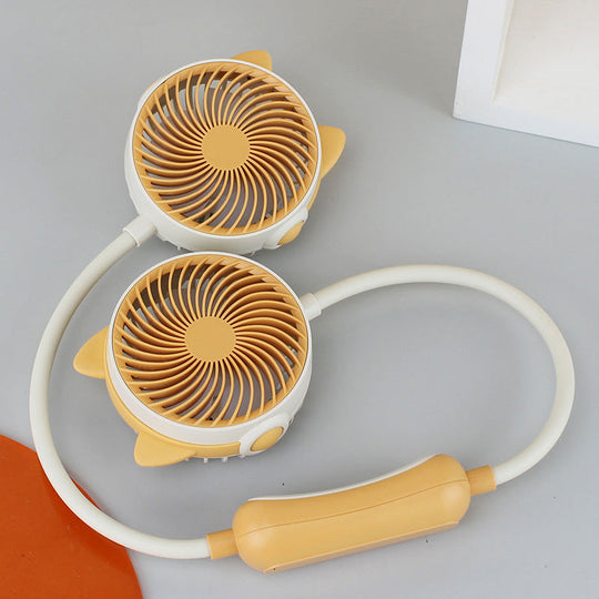 Unisex Doppelhalsventilator Tragbar mit Flexibler Schwanenhalsfunktion 10