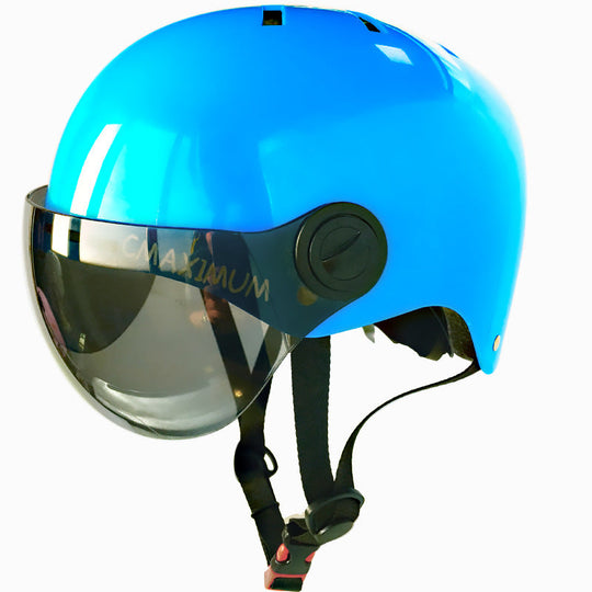 Unisex Fahrradhelm mit getöntem Visier und verstellbarem Kinnriemen urbaner Stil 0