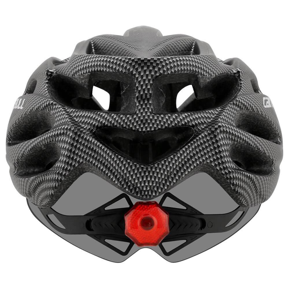 Unisex Fahrradhelm mit integriertem Rücklicht und Visier 5
