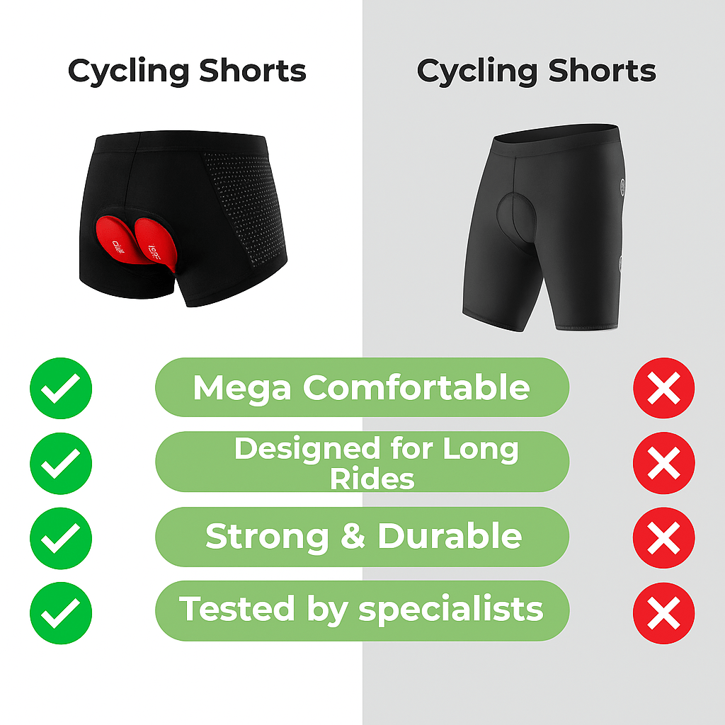 Unisex Fahrradshorts mit Gelpolsterung für Komfort und optimale Passform 3