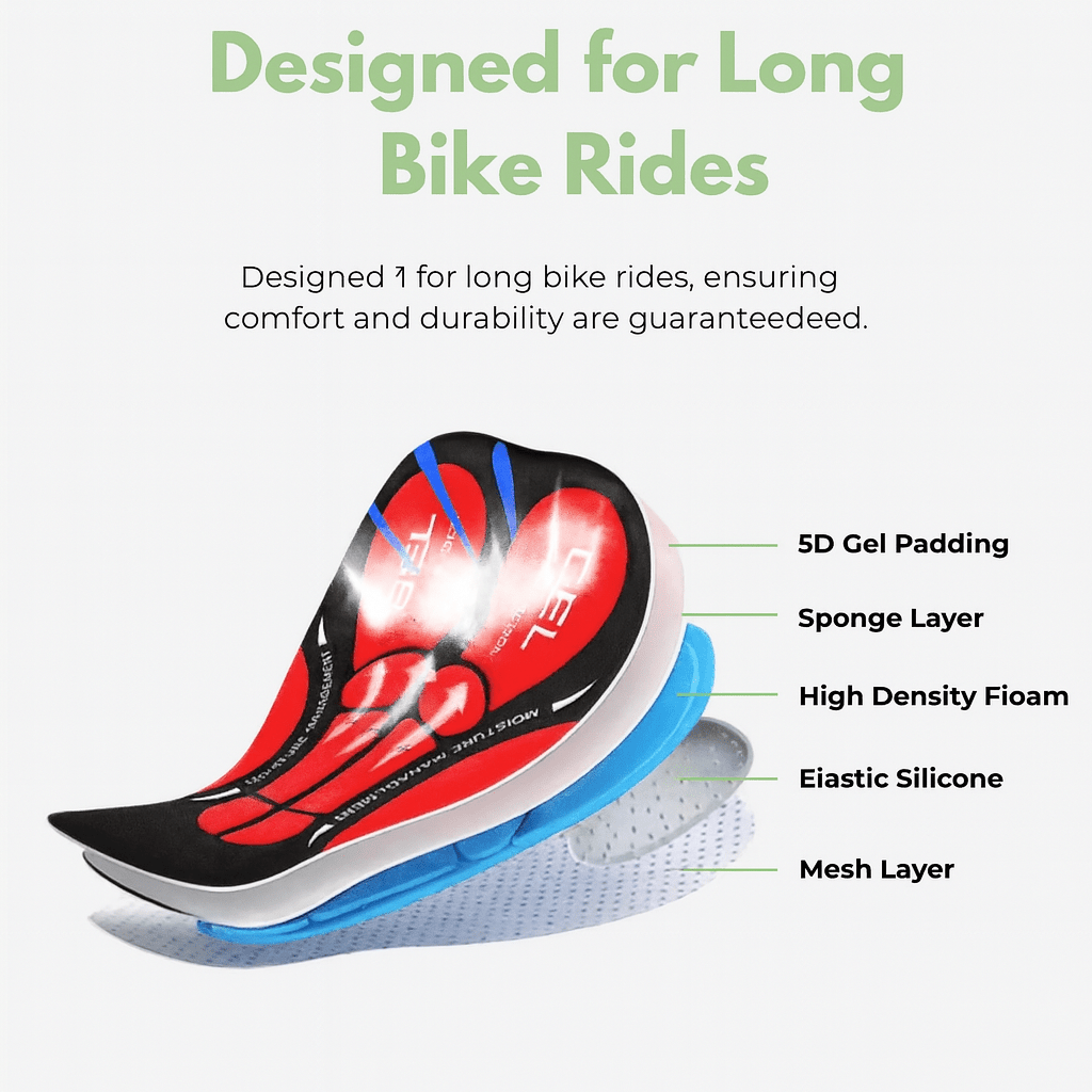 Unisex Fahrradshorts mit Gelpolsterung für Komfort und optimale Passform 4