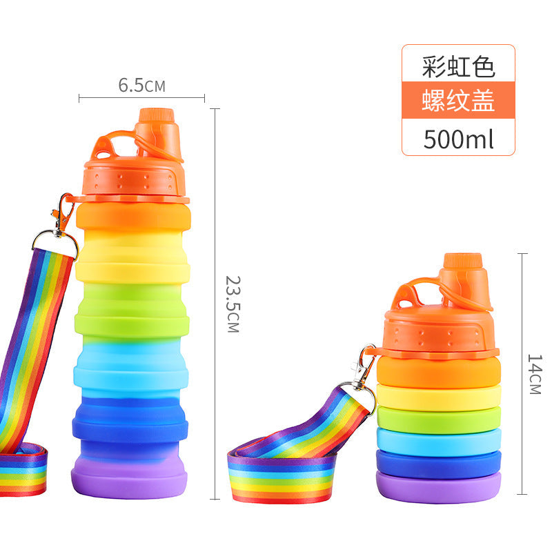 Unisex Faltbare Trinkflasche mit Karabiner 0