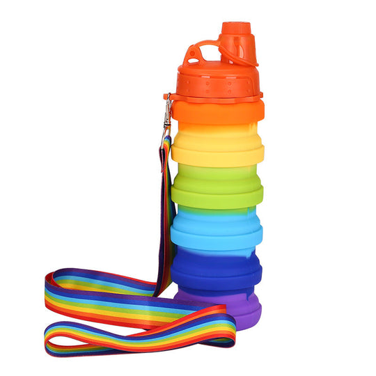 Unisex Faltbare Trinkflasche mit Karabiner 1